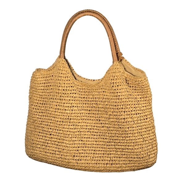 Tommy Bahama Woven Straw Tote Bag With Tassel - Picture 6 of 13